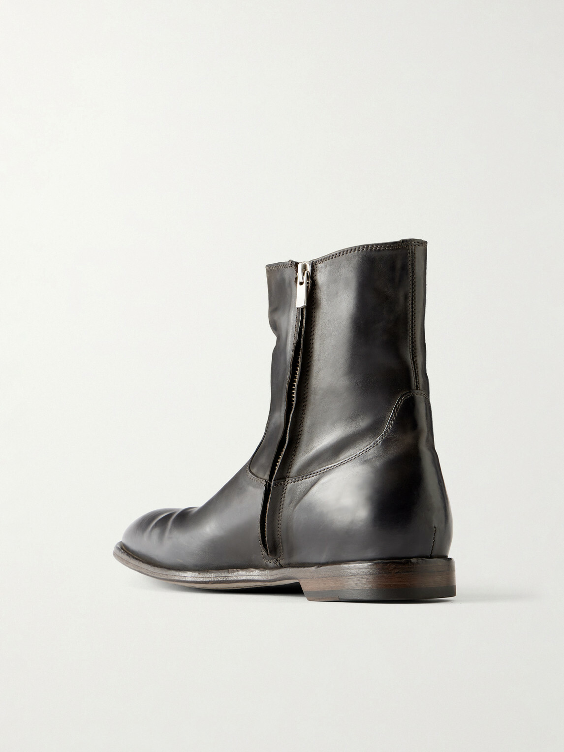 Officine Creative - Leather Biker Boots - Black