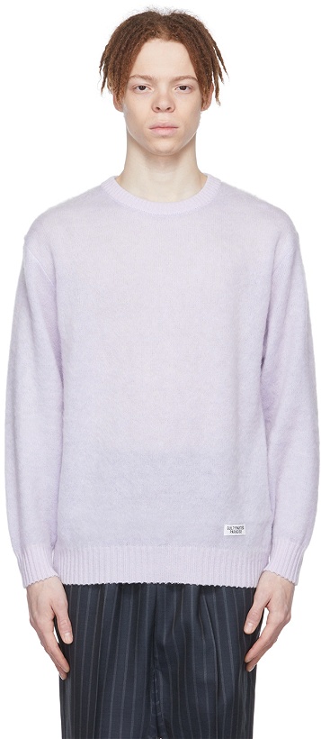 Photo: WACKO MARIA Purple Mohair Sweater