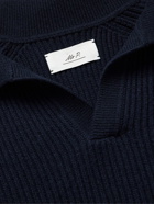 Mr P. - Ribbed Recycled Cashmere and Wool-Blend Sweater - Blue