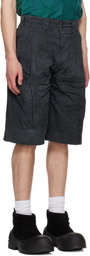 YAKU Gray Cocoon Shorts