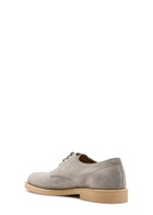 Brunello Cucinelli Suede Derby Shoes Grey