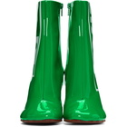 Vetements Green Patent Exit Lighter Boots