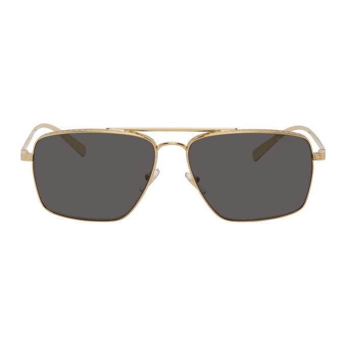 Photo: Versace Gold Greca Square Sunglasses