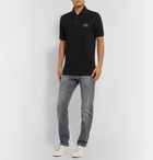 Dolce & Gabbana - Slim-Fit Logo-Appliquéd Cotton-Piqué Polo Shirt - Black