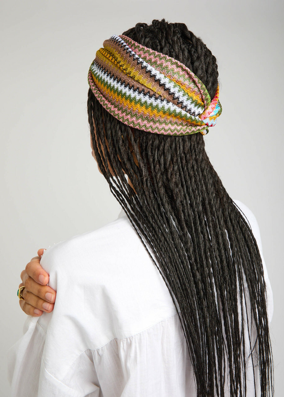 Missoni Zigzag-intarsia Knitted Headband - Green - One Size
