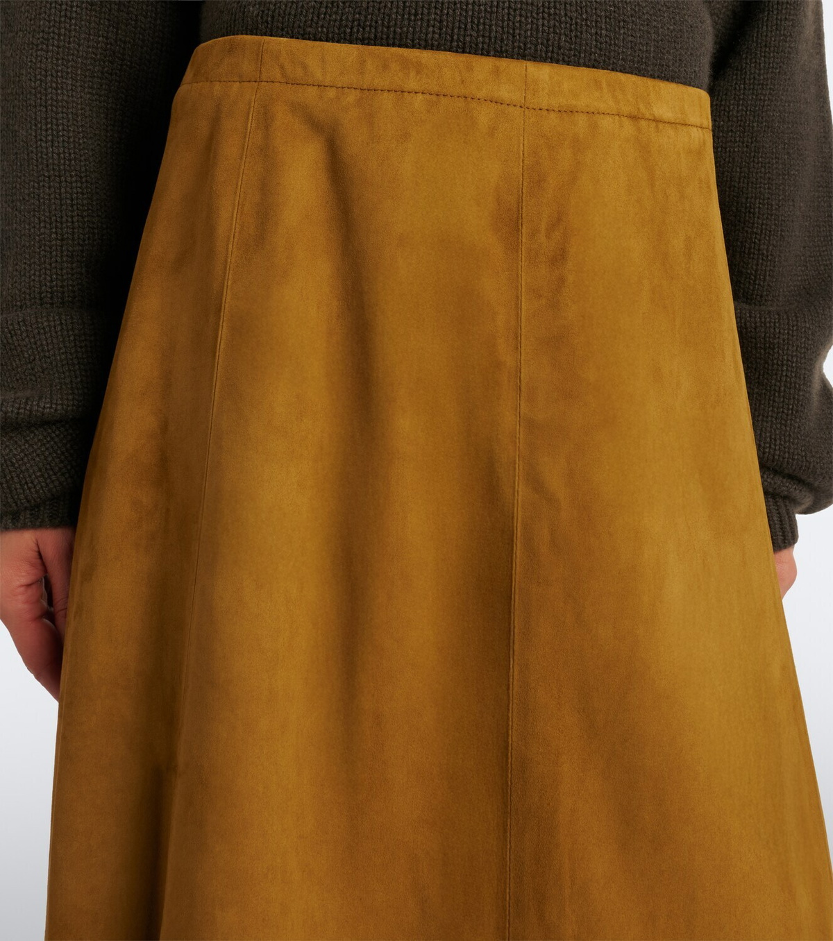Vince Suede midi skirt