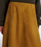 Vince Suede midi skirt