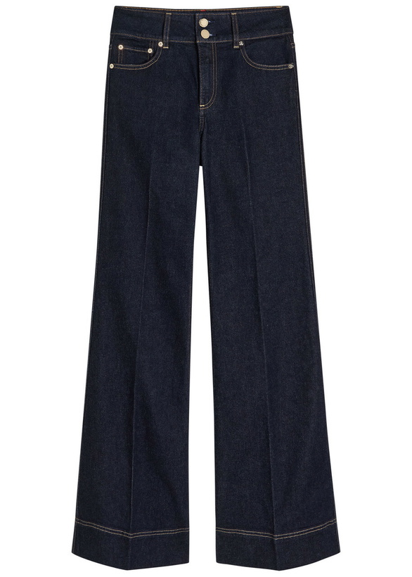 Photo: Alice + Olivia Perfect Wide-leg Jeans Dark Blue