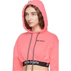 Palm Angels Pink Cropped New Basic Hoodie
