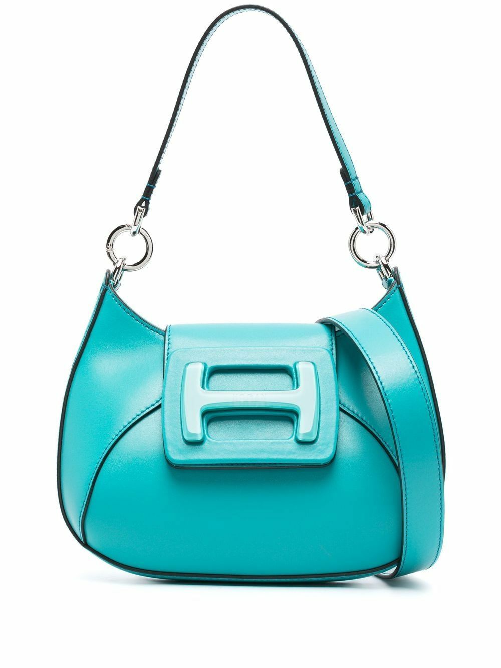 【送料&関税込】Hogan H-bag Hobo Mini Shoulder Bag HOGAN - H-bag Mini Hobo Leather Shoulder Bag Hogan