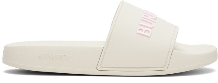 Photo: Burberry Beige Logo Slides