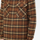 Loewe Men's Padded Check Overshirt in Brown