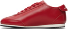 Marine Serre SSENSE Exclusive Red Matte Leather MS Astra Sneakers