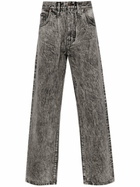 NOAH NY Black Mid-Rise Straight-Leg Jeans