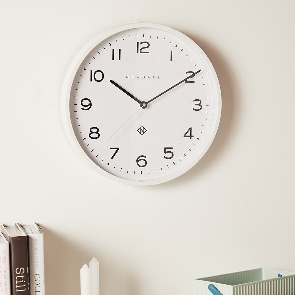 Newgate Clocks Echo Number Three Wall Clock in White Newgate Clocks
