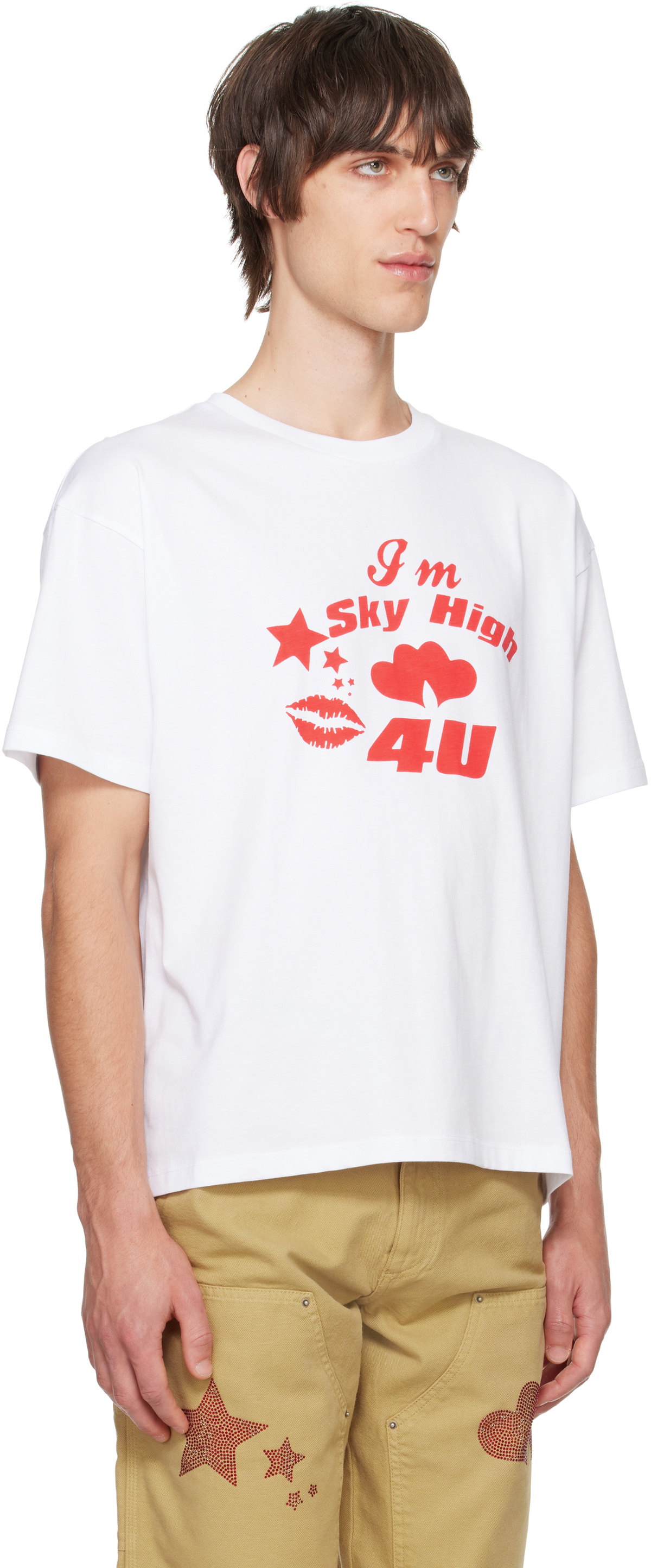 Sky High Farm Workwear White 'Sky High 4 U' T-shirt