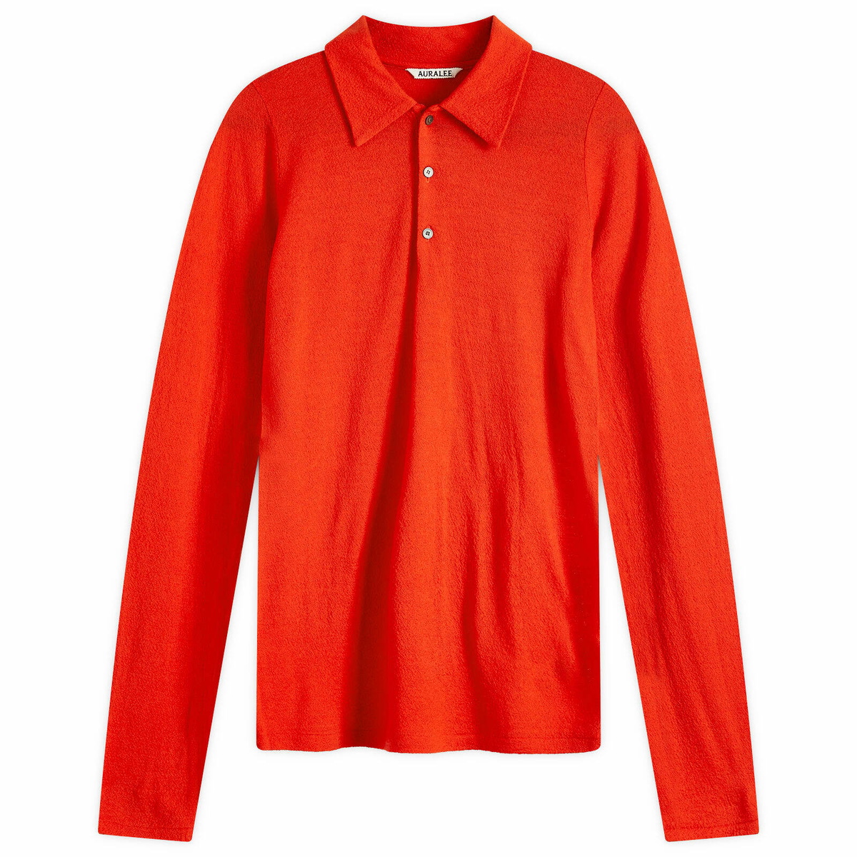 Auralee Women's Brushed Super Kid Mohair Knit Short Polo in Auralee Women's Brushed Super Kid Mohair Knit Short Polo in