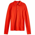 Auralee Women's Wool Amunzen Polo in Red