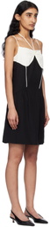Kijun Black & Off-White Blocked Camisole Minidress