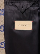 GUCCI Macro Gg Canvas Jacket with leather