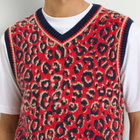 Adidas Men's X Wales Bonner Knit Vest in Collegiate Navy/Magic Beige/Better Scarlet