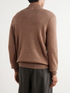 De Bonne Facture - Merino Wool Polo Sweater - Brown