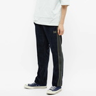 Needles Men's Velour Narrow Track Pant in Navy