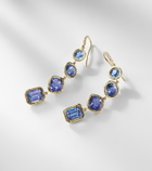 Octavia Elizabeth Cascade 18kt gold drop earrings with diamonds and tanzanite