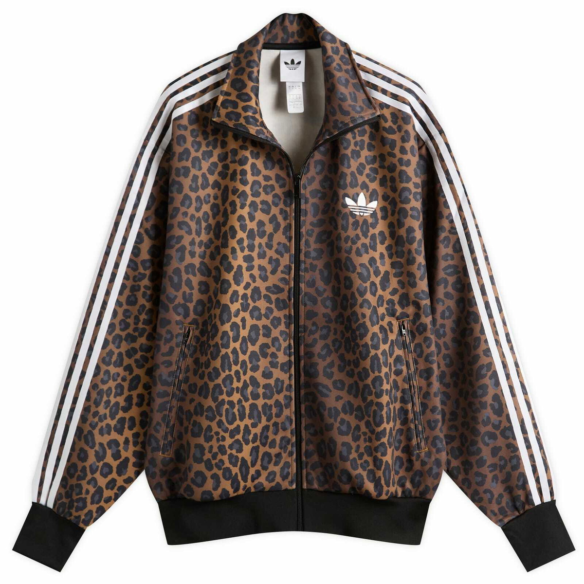 【adidas】ヒョウ柄 コットン ラージハンドバッグ/bronze strata アディダス レオパード柄ラージ ショルダーバッグ - ブラウン