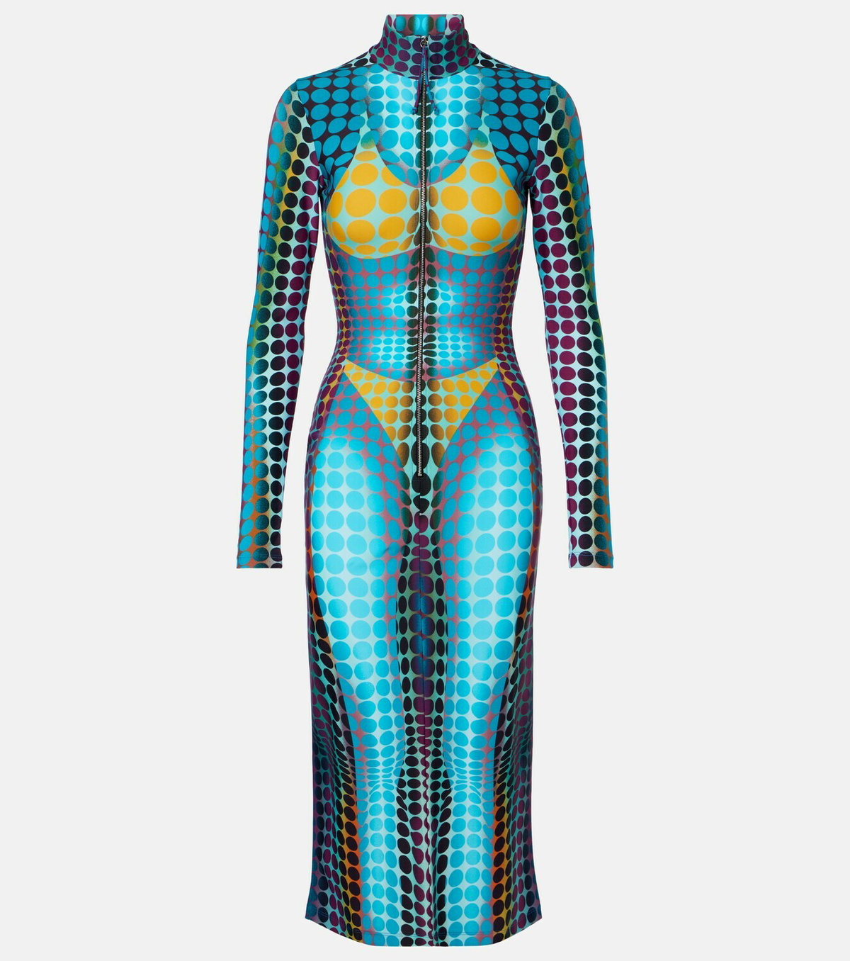 Jean Paul Gaultier Printed midi dress