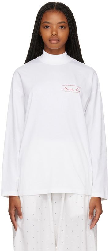 Photo: Martine Rose White Printed Long Sleeve T-Shirt