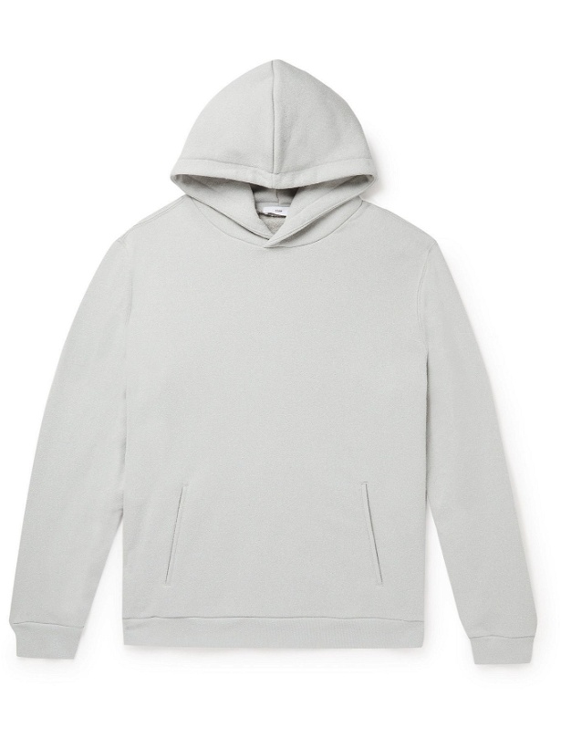 Photo: SSAM - Textured Organic Cotton and Silk-Blend Jersey Hoodie - Gray
