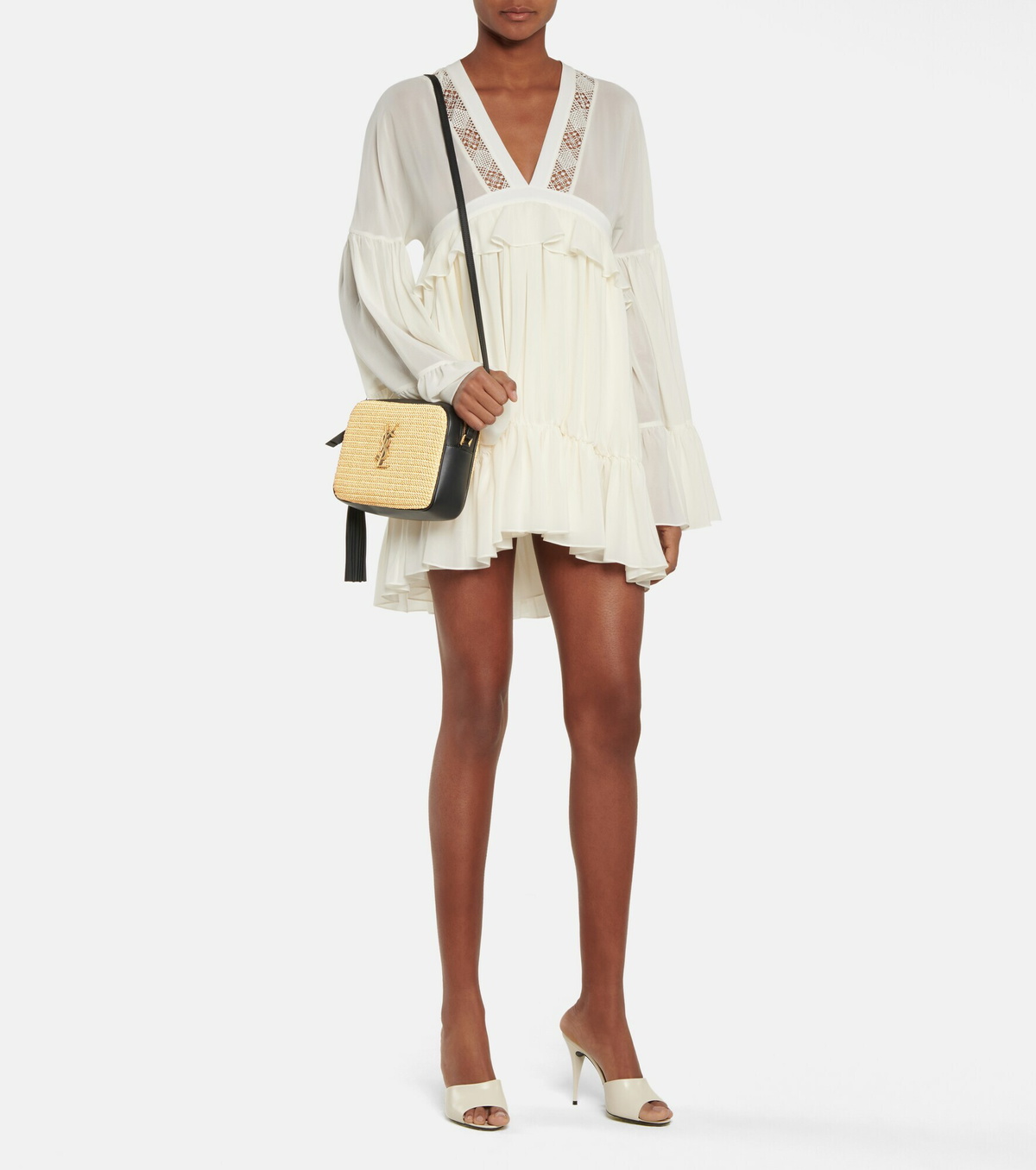 Saint Laurent Lou Camera raffia crossbody bag Saint Laurent