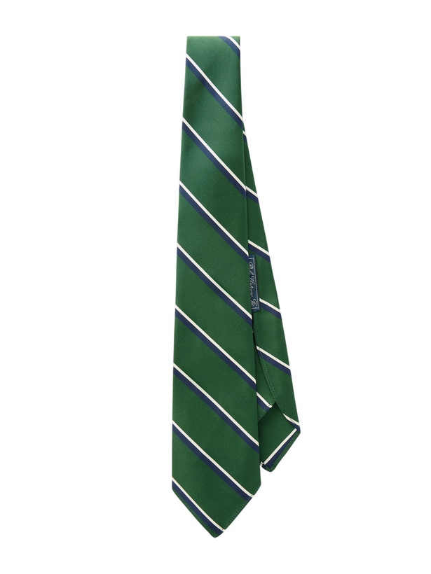 Photo: Polo Ralph Lauren - 9cm Striped Silk and Cotton-Blend Twill Tie