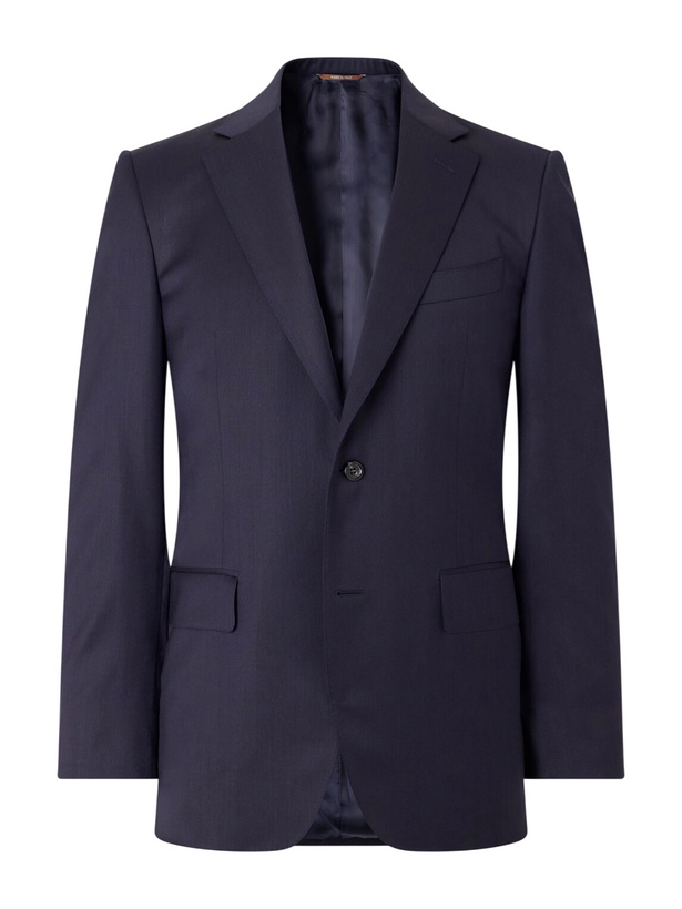 Photo: Canali - Impeccabile Wool-Fresco Suit Jacket - Blue