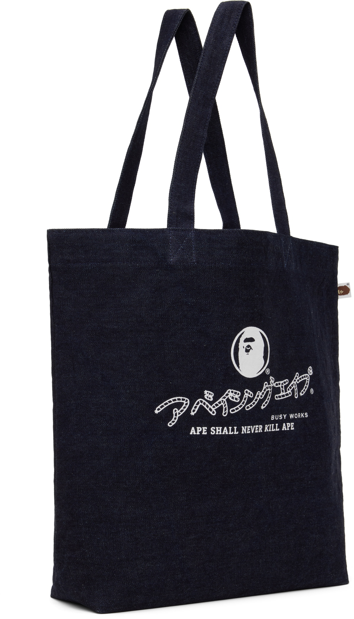 BAPE Navy Denim Tote
