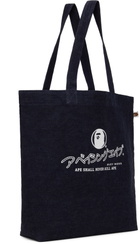 BAPE Navy Denim Tote