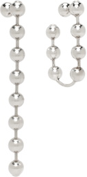 HUGO KREIT Silver Ball Chain Earrings