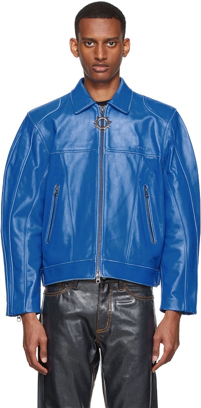 Photo: Eytys Blue Mason Leather Jacket