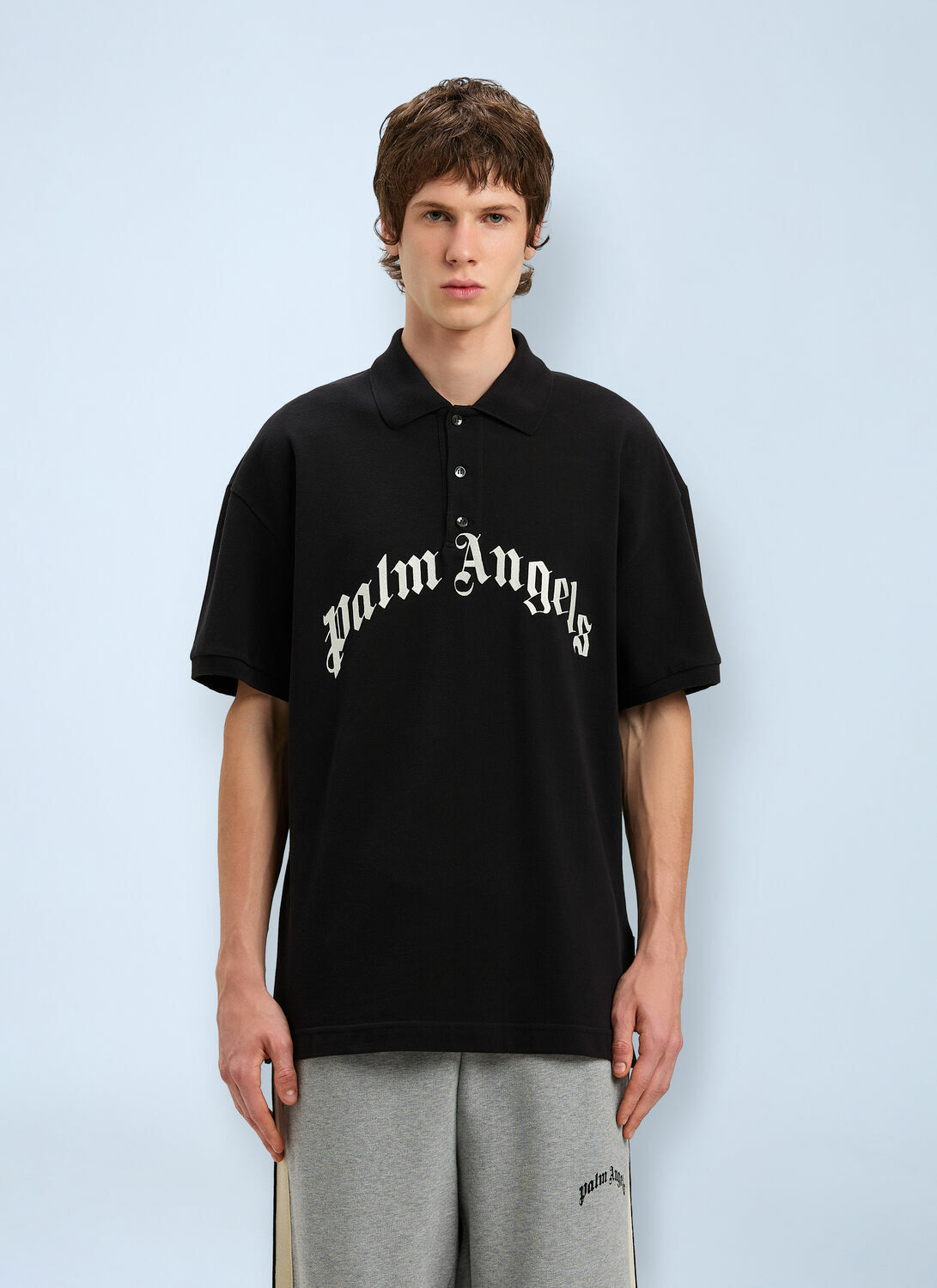 Palm Angels Logo Motif Polo Shirt