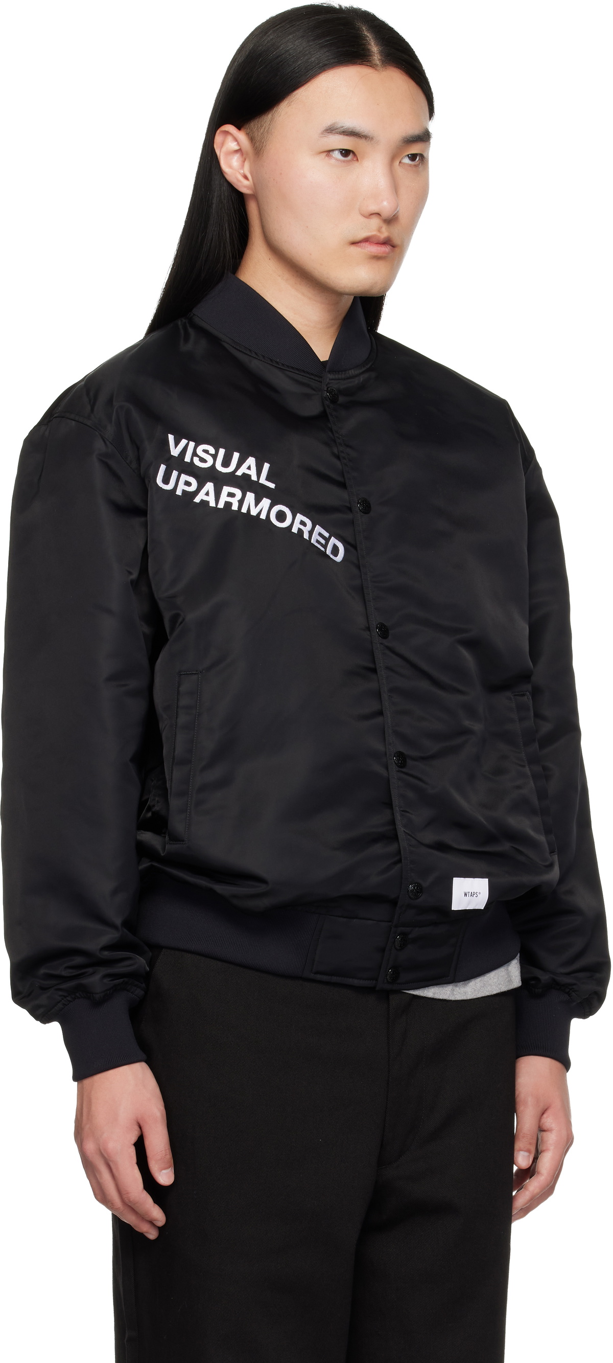 WTAPS Black 'Team' Varsity Jacket