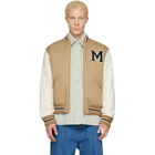 Moncler Beige Oreane Down Bomber Jacket