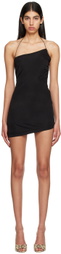 Atlein Black Halter Minidress