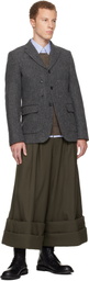 Comme des Garçons Homme Deux Gray Tweed Herringbone Blazer