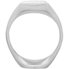 Maison Margiela Silver and White Enameled Ring