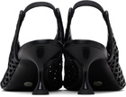 Proenza Schouler Black Tee Perforated Slingback Heels