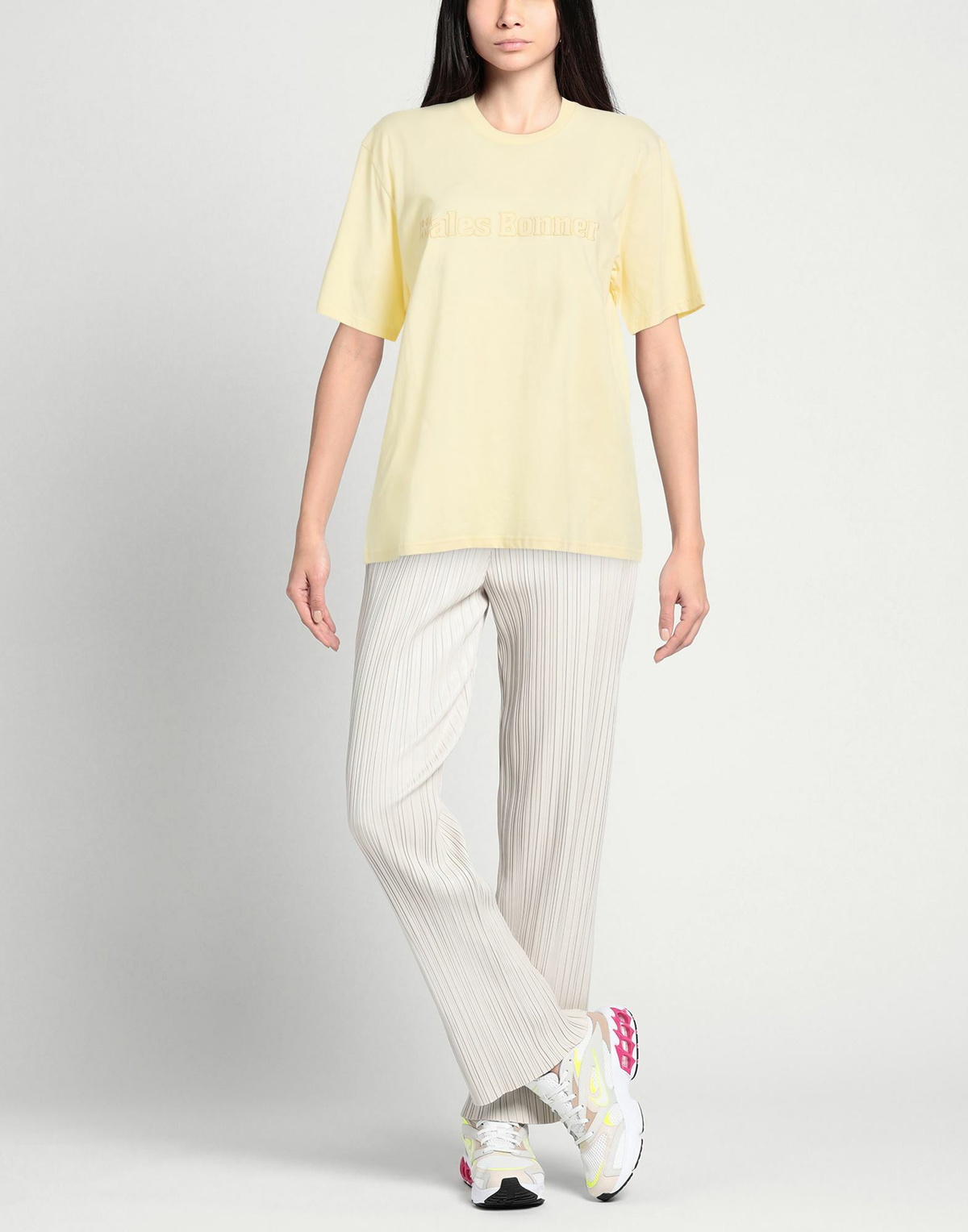 Róhe Womens T-shirt Pastel in Yellow