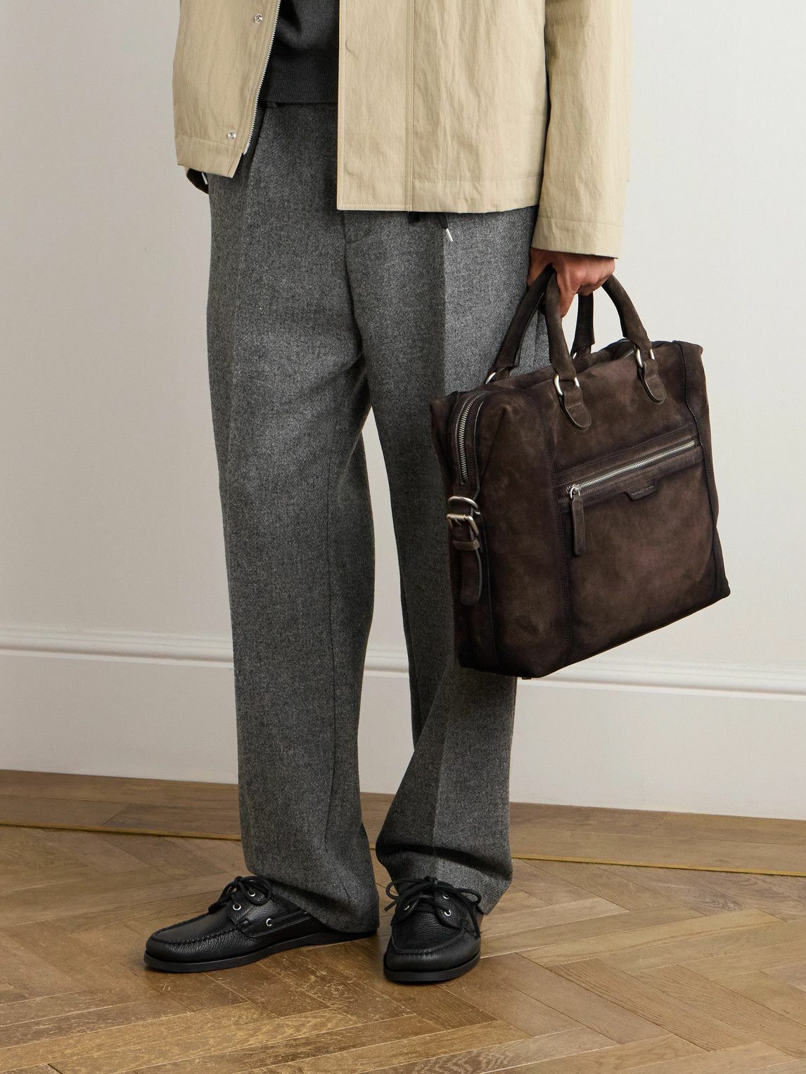 Officine Creative - Jules 003 Airbrushed Suede Briefcase