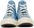 Converse Blue Washed Chuck 70 Hi Sneakers