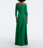 Safiyaa Amadora off-shoulder crêpe gown